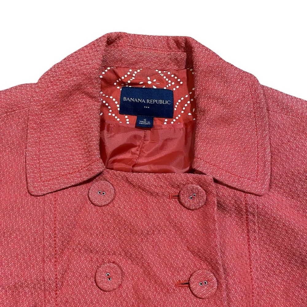 Banana Republic Women's Coat Coral Orange Winter Jacket Size Small - Picture 3 of 6